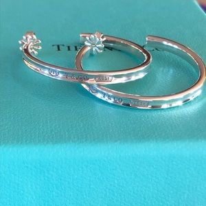 Tiffany 1837 Sterling Silver Narrow Hoops